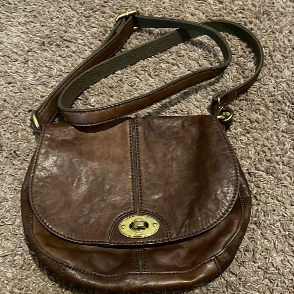 Brown Leather Crossbody Bag